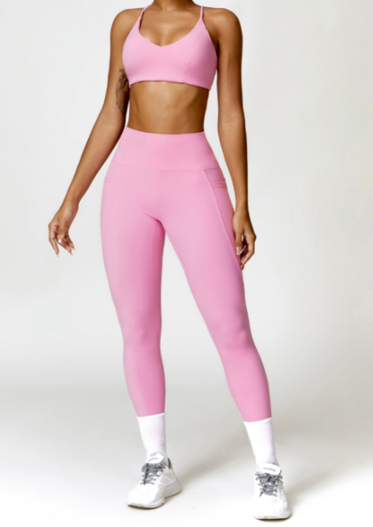 High Waist Leggings -Bella Rose