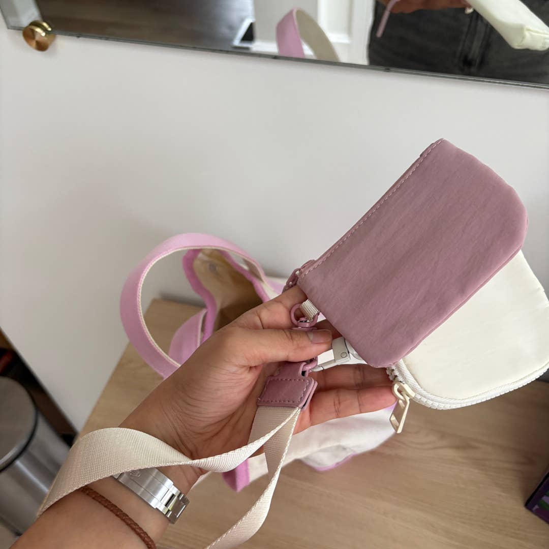 Dual Color Coin Purse Key Chain Wristlet